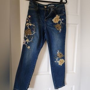 Inc size 12p embroidered jeans